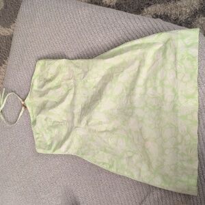 Lilly Pulitzer Y2K White Label Halter Dress Sea Animal Print